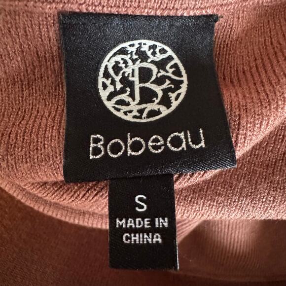 Bobeau Ribbed Midi Pencil Skirt Brown Knitted Women's Small NWT - Picture 5 of 7